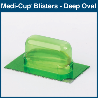 25 Dose Medi-Cup Blister - Deep Oval (1,000 Doses) MD455